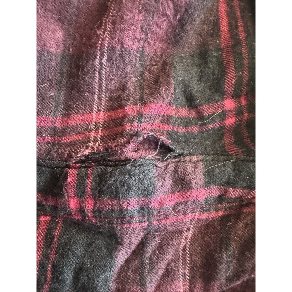 L.o.g.g. H&M Womens Button down Shirt Sz 8 Plaid Preppy Grunge Y2k 2000's Hiking - Picture 15 of 16